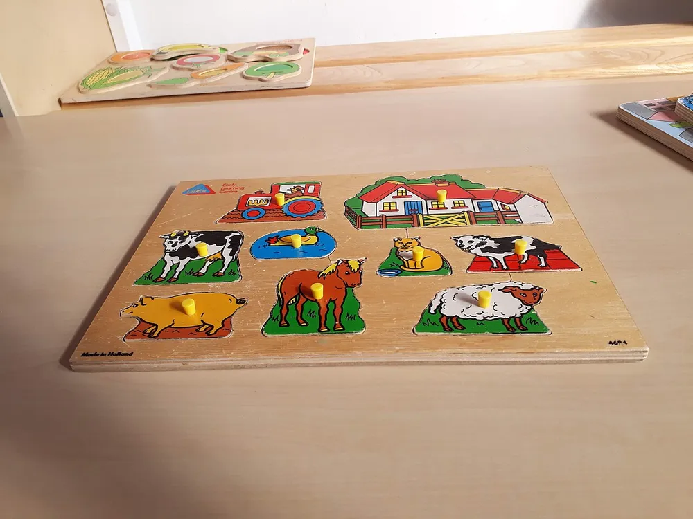 Photo of a similar item: Melissa & Doug Farm Animals Chunky Puzzle